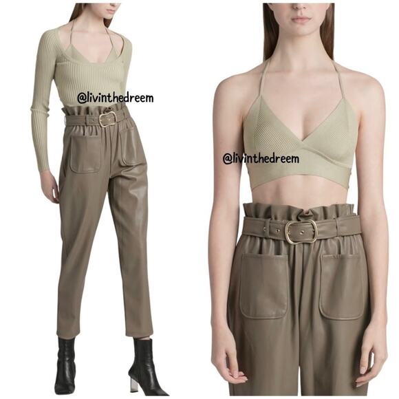 #T98 Jonathan Simkhai Marsh JAYLINE BRALETTE PULLOVER SZ L $395 - Picture 4 of 16